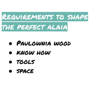 ALAIA SHAPING WORKSHOP